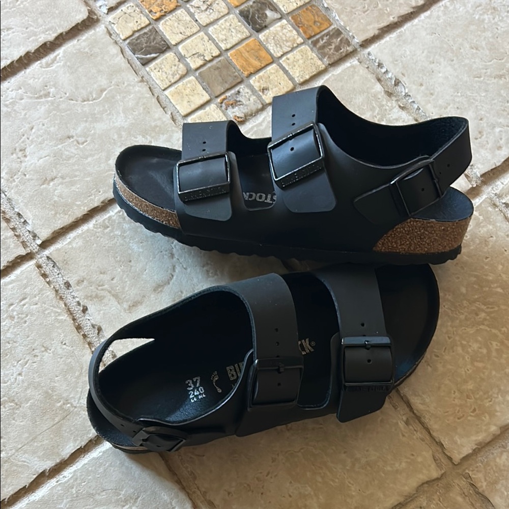 Birkenstock Black Sandals Classic Comfort Design